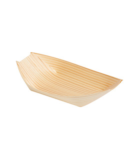 Oval Boat Biowood 140 x 75mm 50 Per Pack