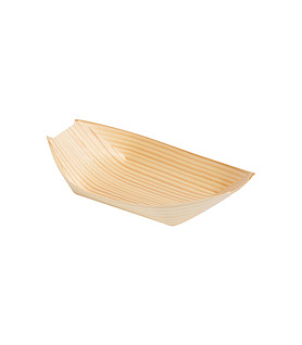 Oval Boat Biowood 115 x 65mm 50 Per Pack