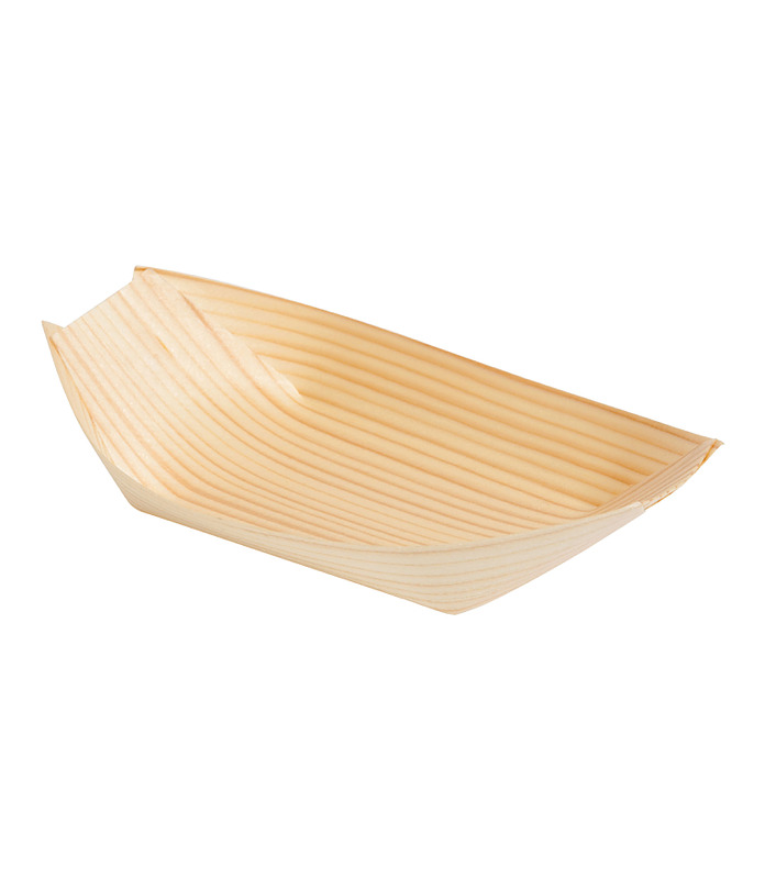 Oval Boat Biowood 225 x 110mm 50 Per Pack