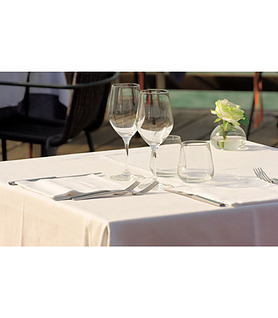 Tablecloth Square 100% Poly White 137 x 137cm 5 Per Ctn