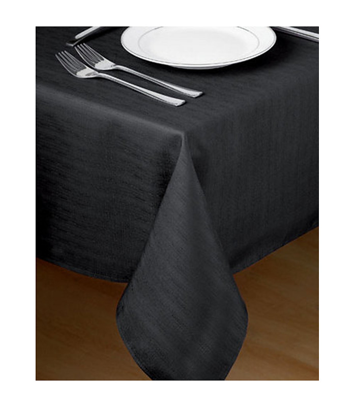 Tablecloth Round 100% Poly Black 2240mm 5 Per Ctn