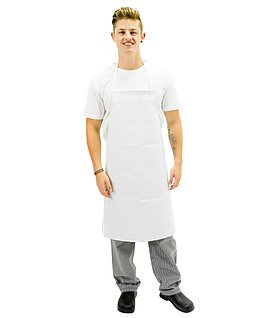 Apron Bib PVC White 70 x 86cm