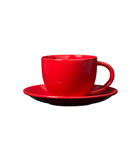 Hunter Reid Porcelain Saucer Red