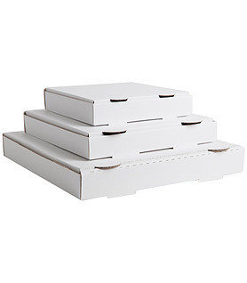 Pizza Box White 250mm 50 Per Ctn