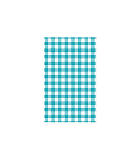 Greaseproof Moda Gingham Teal 190 x 310mm 200/Pkt (10)