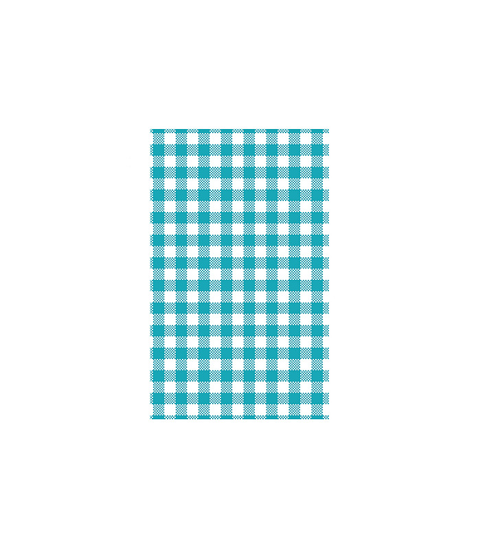 Greaseproof Moda Gingham Teal 190 x 310mm 200/Pkt (10)