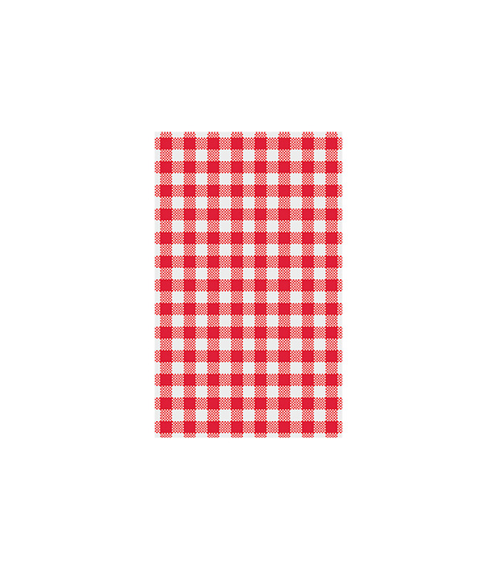 Greaseproof Paper Gingham Red Check 200 Per Ctn