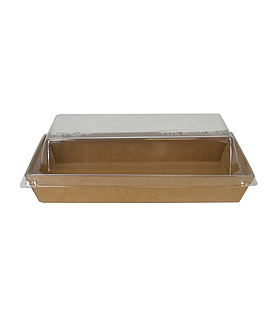 ECO-GO Deli Tray RPET Lid 142 x 82 x 32mm Suits 51040 (400)