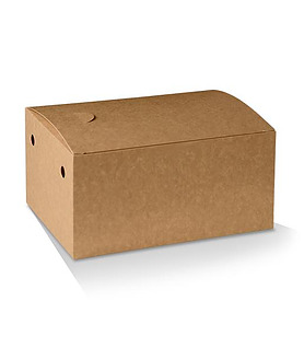 Snack Box Large Kraft/White 190 x 110 x 68mm (250)