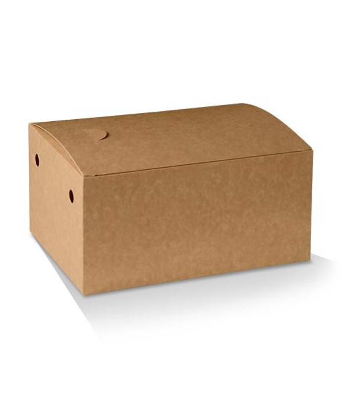 Snack Box Large Kraft/White 190 x 110 x 68mm (250)