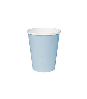 Coffee Cup Compostable Single Wall Squat Baby Blue 8oz -1000 Per Ctn