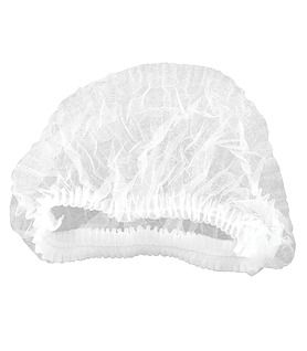 Hair Net Crimped White 100 Per Ctn