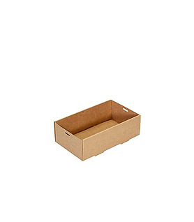 Catering Tray Kraft #1, 258 x 150 x 80mm 100 Per Ctn