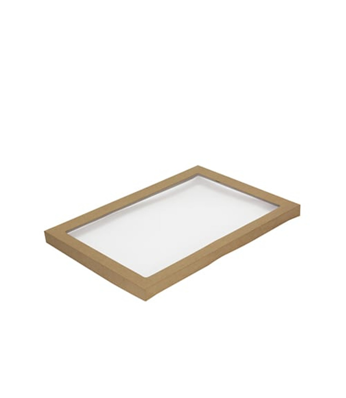 Catering Lid Kraft #4 With Window 50 Per Ctn