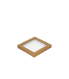 Catering Lid Kraft #5 With Window 100 Per Ctn