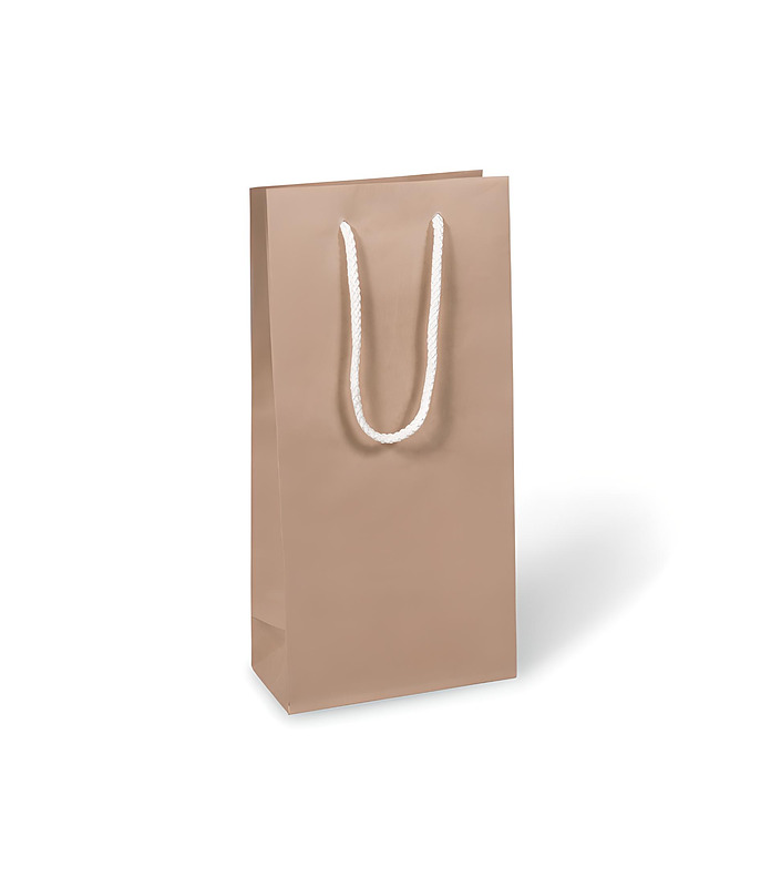 Paper Bag Double Bottle Rope Handle Kraft 350 x 170 x 90mm (120)