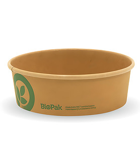 BioBowl Small Kraft 500ml 400 Per Ctn