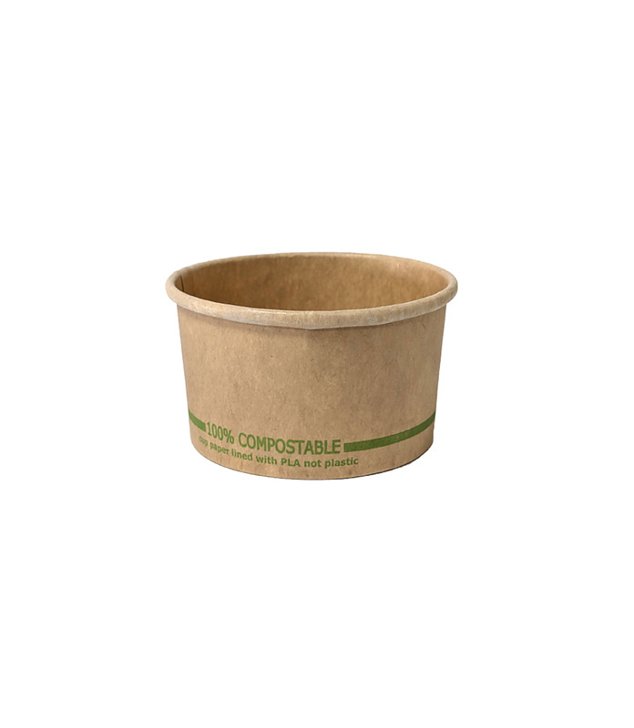 ECO-GO Squat Paper Sauce Cup PLA Kraft 4oz 120ml (1000)